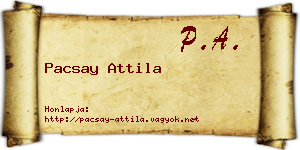 Pacsay Attila névjegykártya