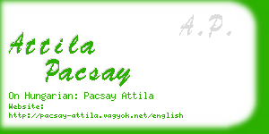 attila pacsay business card